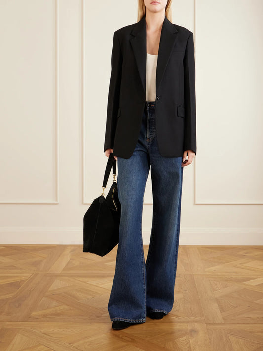 Image of Boots. Product name - 70 Suede Leather Boots in Black colour by brand - Gianvito Rossi