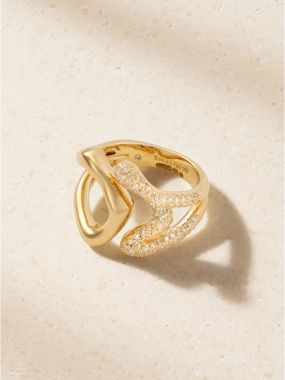 SHAY Zar 18-karat Gold Diamond Pinky Ring