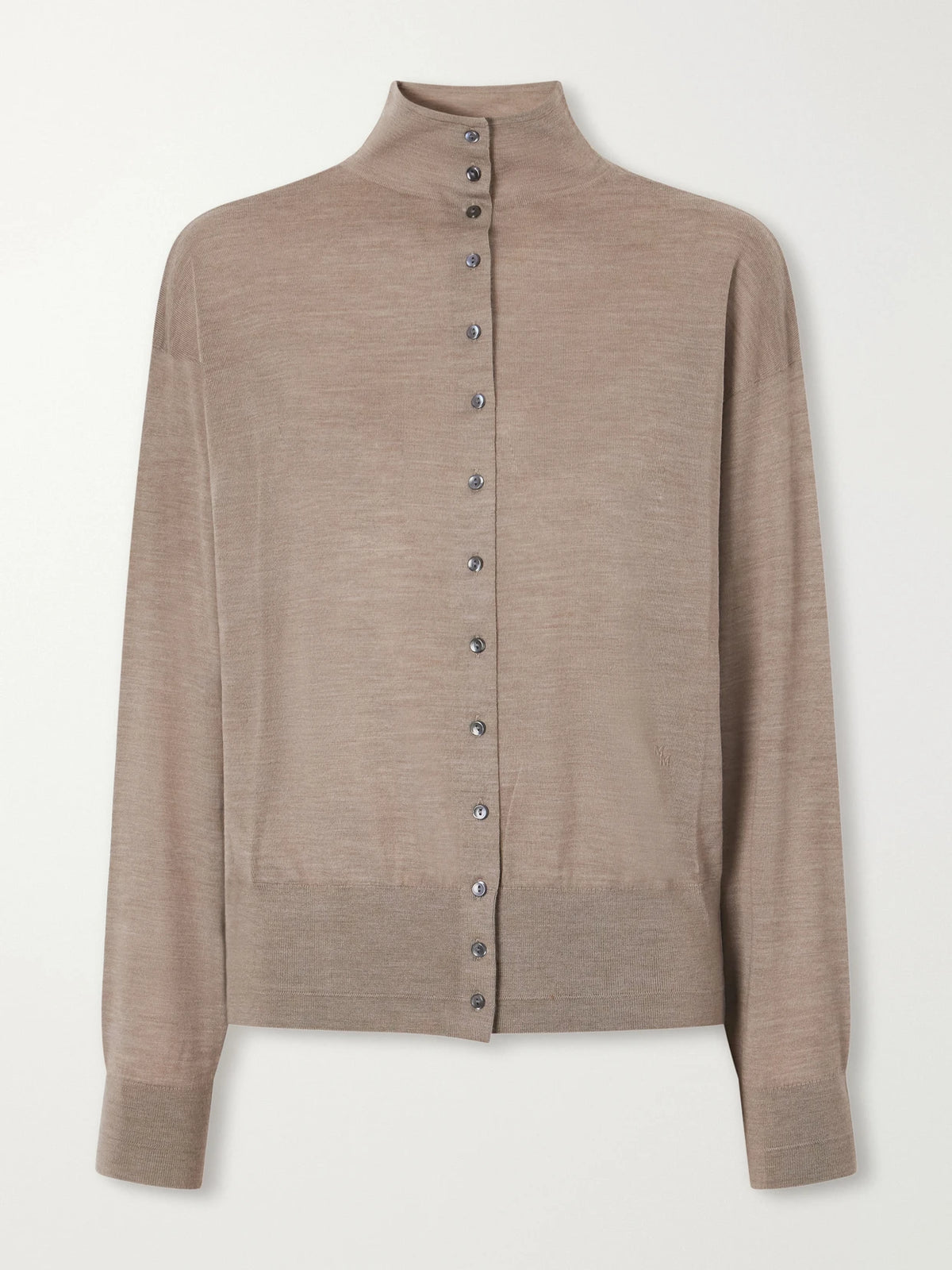 Maria McManus Merino Wool Turtleneck Cardigan