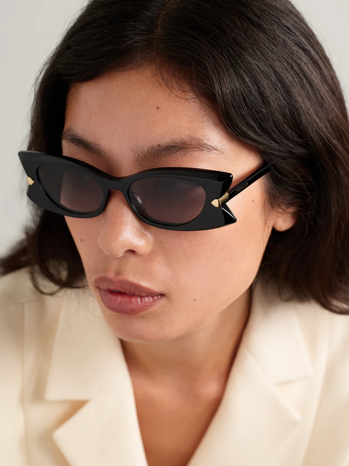 Image of Sunglasses. Product name - Diorbutterfly S2i Cat-eye Acetate Sunglasses in Black colour by brand - DIOR Eyewear