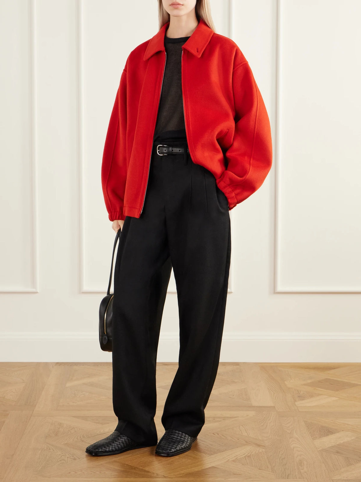 Image of Coats & Jackets. Product name - Double-faced Wool-blend Jacket in Red colour by brand - ssstein