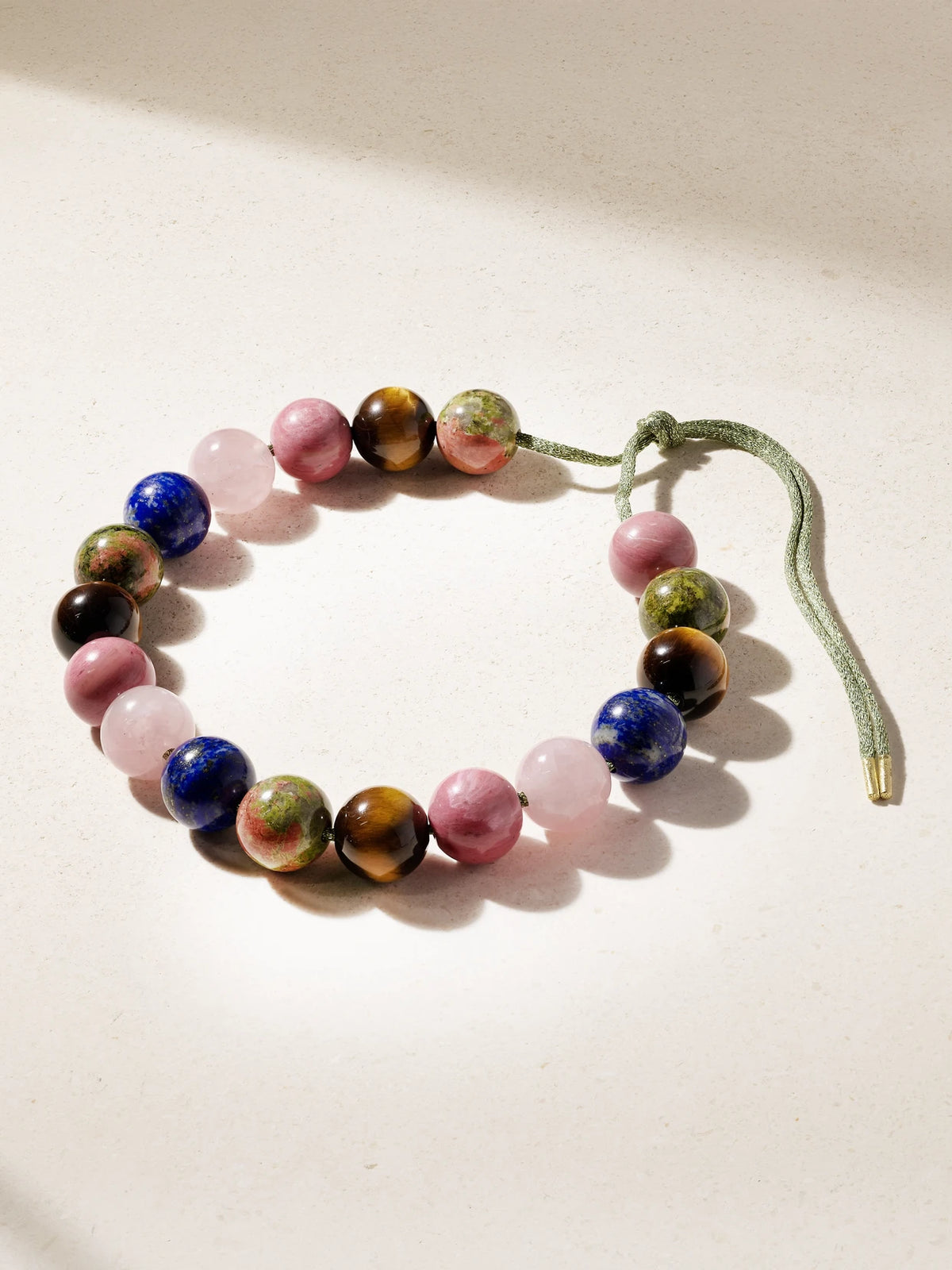 Alphabet Downtown 18-karat Gold, Multi-stone And Lurex Necklace