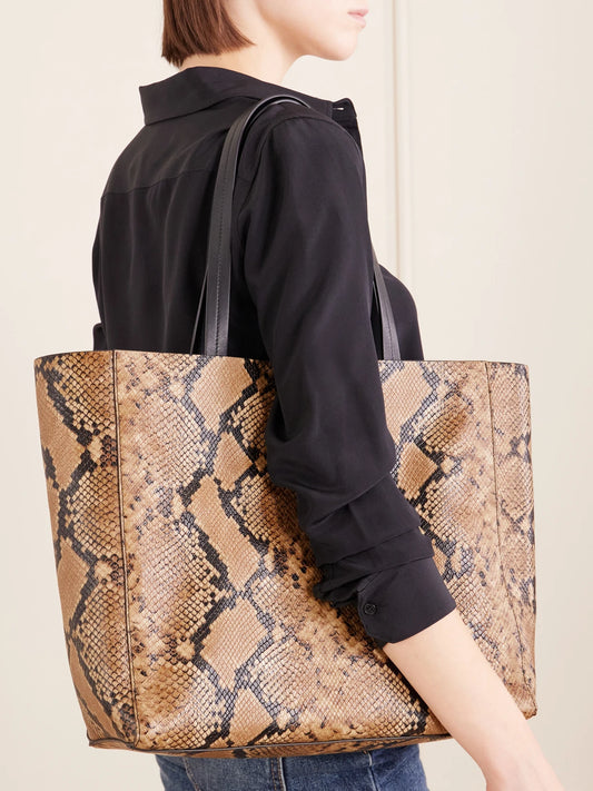 Image of Bags. Product name - Keith Medium Animal-print Leather Tote in Snake print colour by brand - Nili Lotan