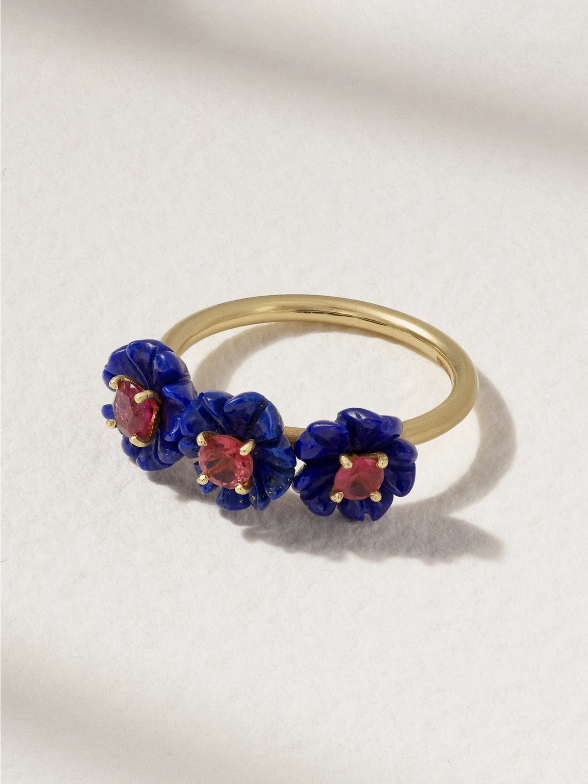 Botanical 18-karat, Lapis Lazuli And Tourmaline Ring