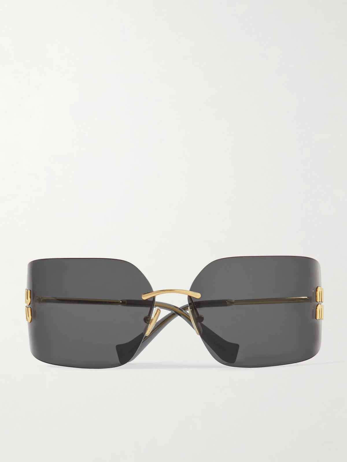 D-frame Gold-tone Sunglasses