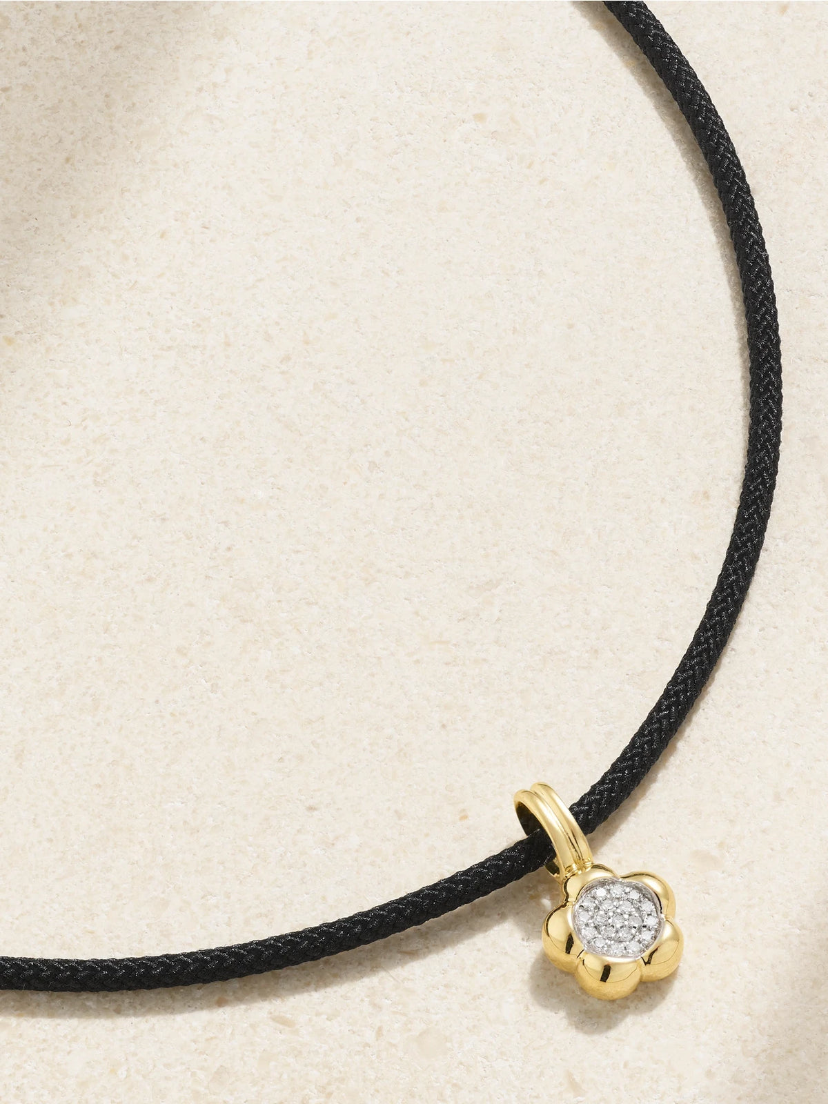 Crosby 10-karat Gold, Cord And Diamond Choker