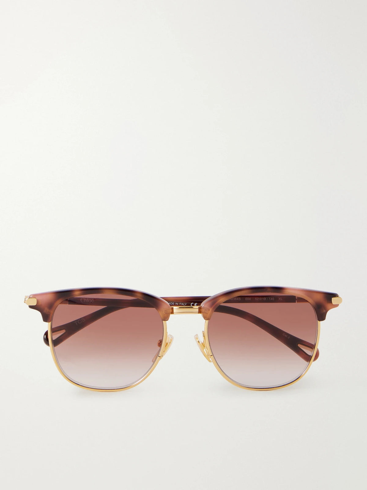 Tubolar D-frame Acetate And Gold-tone Sunglasses