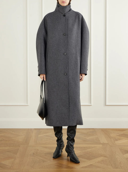 Image of Coats & Jackets. Product name - Wool-blend Coat in Gray colour by brand - Jil Sander