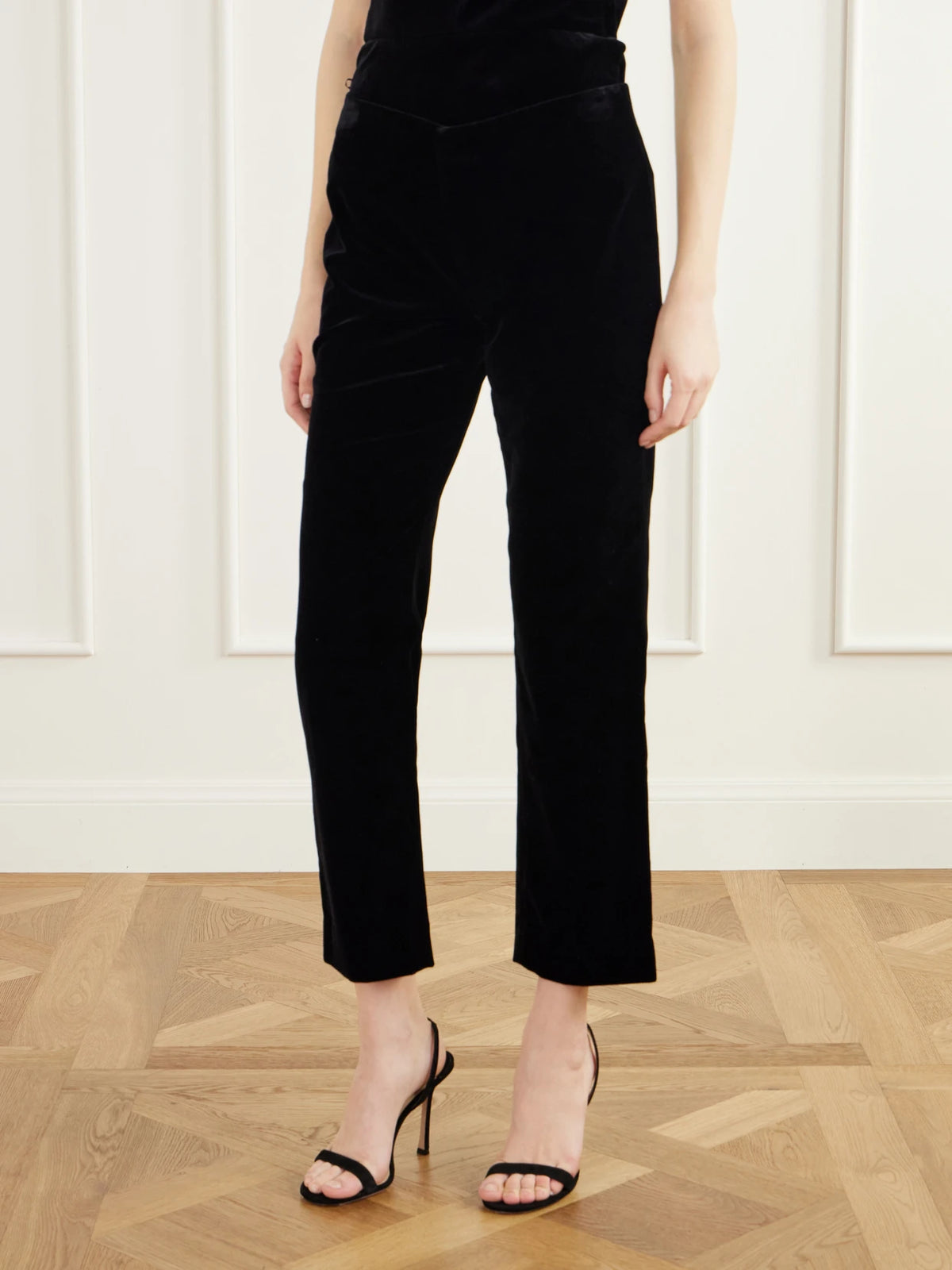 LIBEROWE Lilian Darted Cotton-velvet Slim-fit Pants