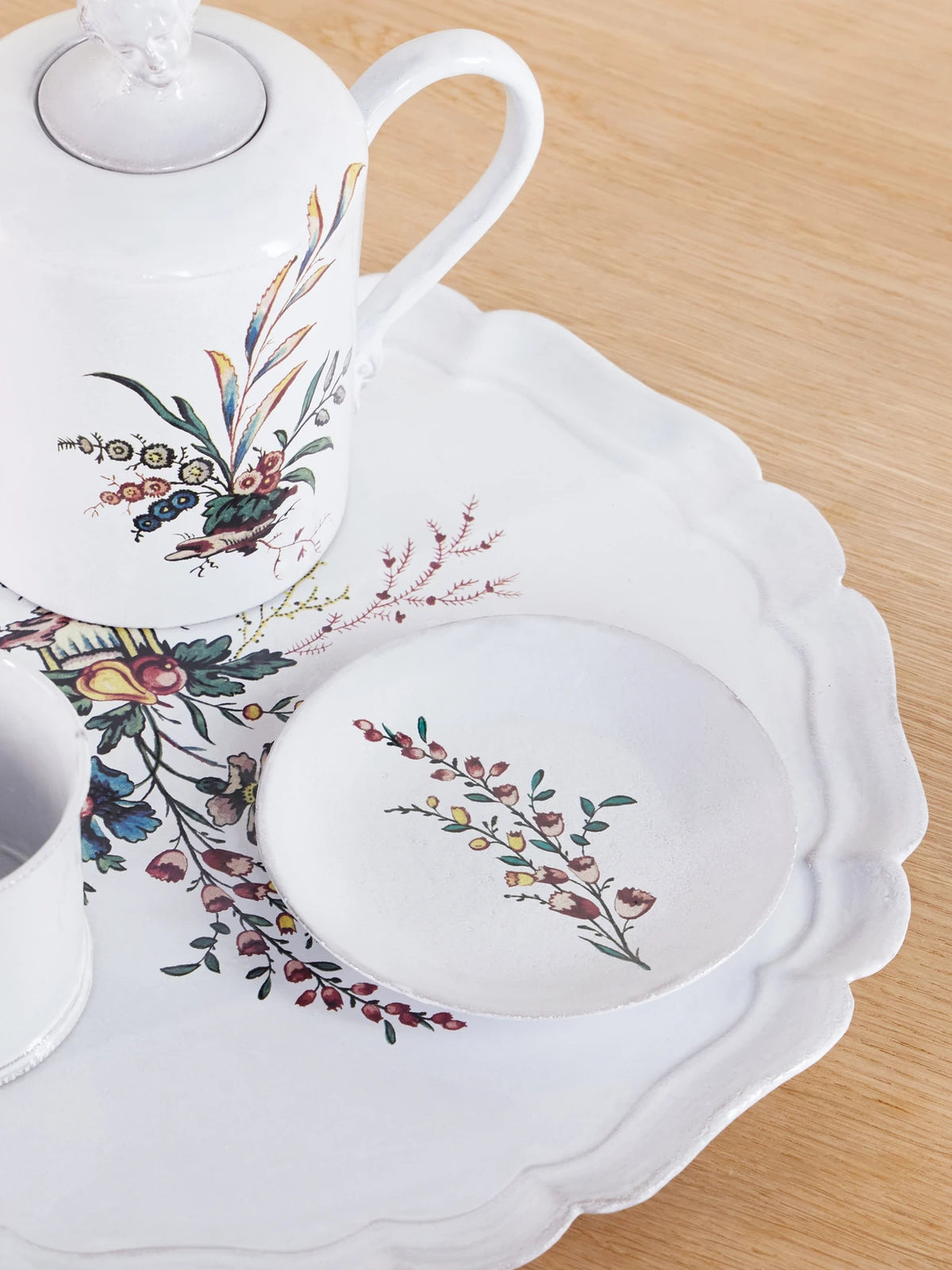Image of Tableware. Product name - Elliot's Blueberry Ceramic Plate in White colour by brand - Astier De Villatte