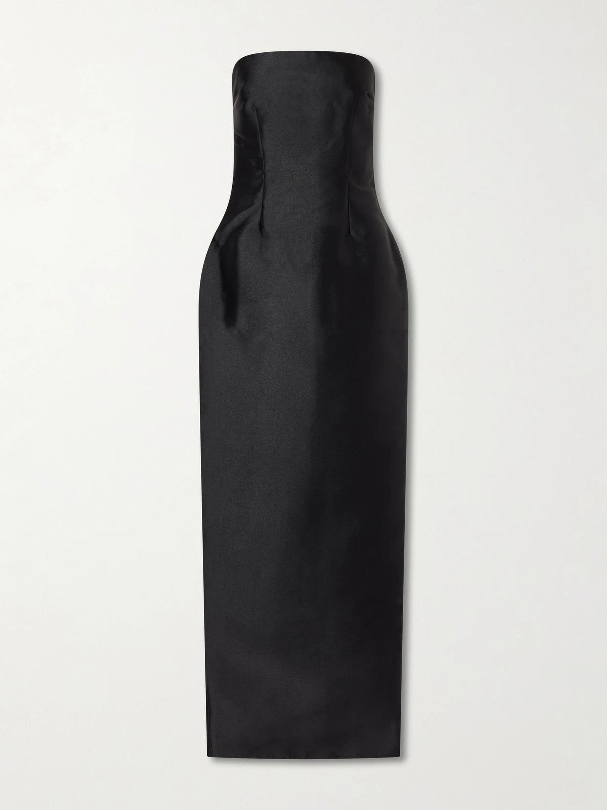 Image of Dresses. Product name - Ingrid Pleated Satin-twill Gown in Black colour by brand - Solace London