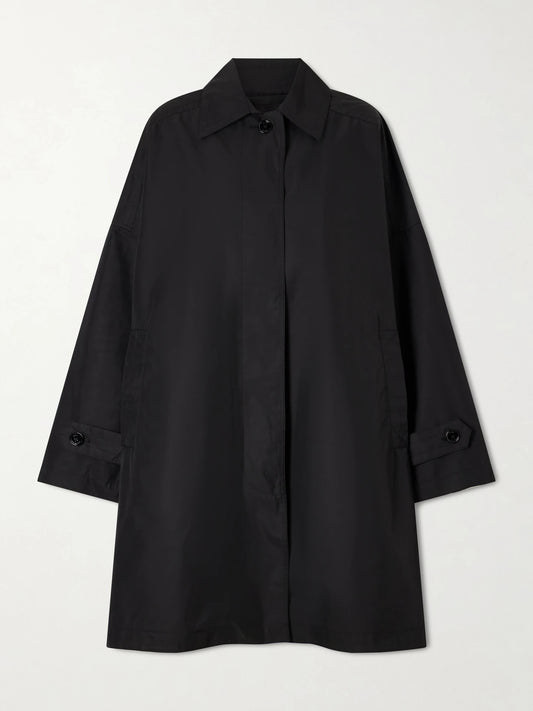 Image of Coats & Jackets. Product name - Cotton Coat in Black colour by brand - TOTEME