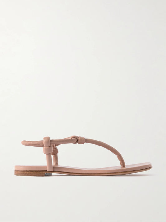 Juno Thong Knotted Leather Sandals