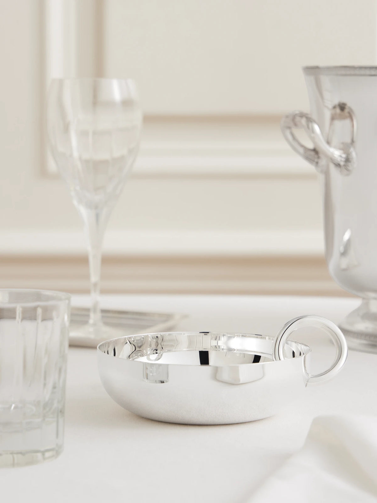 Image of Tableware. Product name - Vertigo Medium Silver-plated Bowl in Multi colour by brand - Christofle