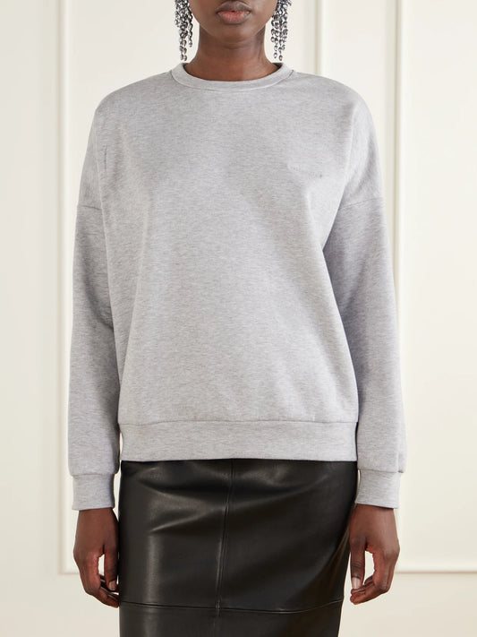 Magda Butrym Cape-effect Draped Cotton-blend Jersey Sweatshirt
