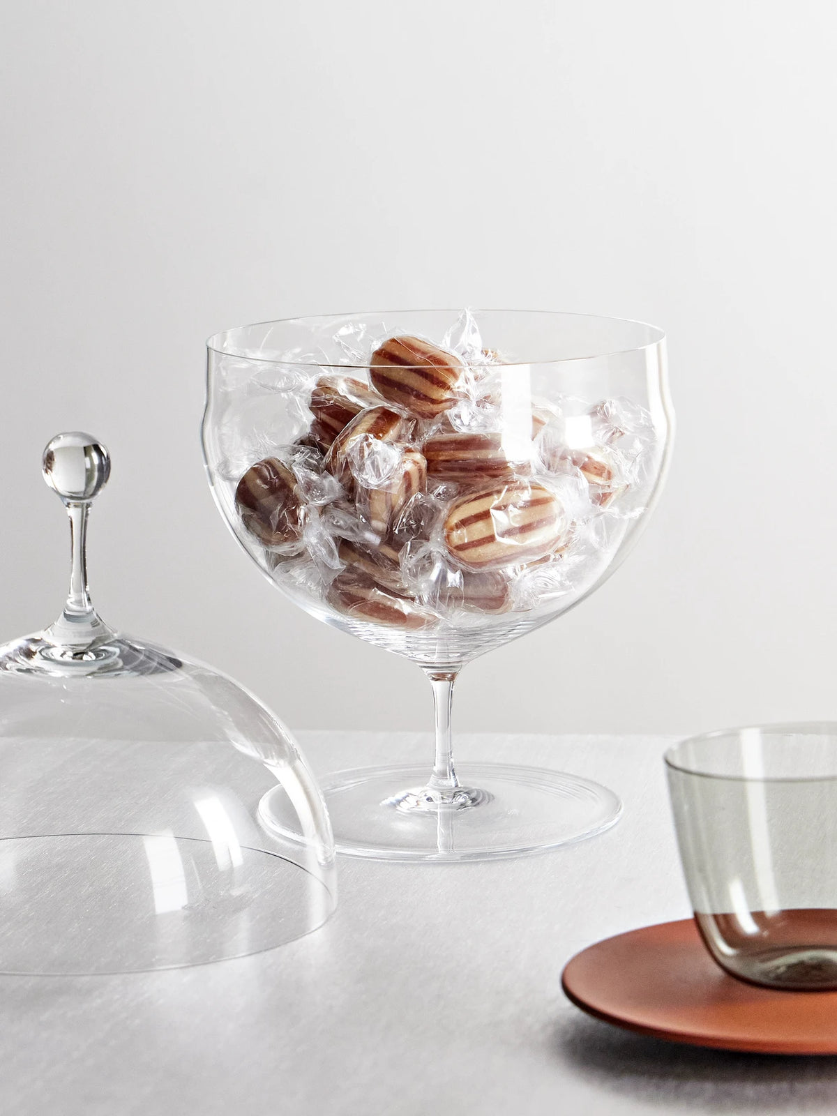Image of Decor. Product name - Crystal Glass Candy Dish in Clear colour by brand - LOBMEYR
