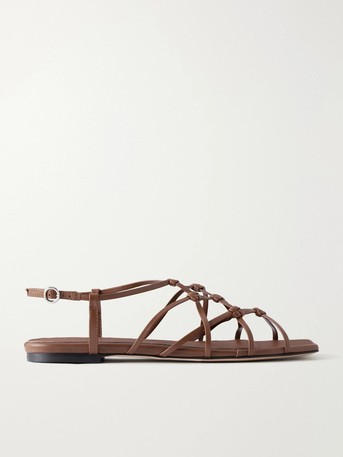 Anisa Leather Flat Sandals