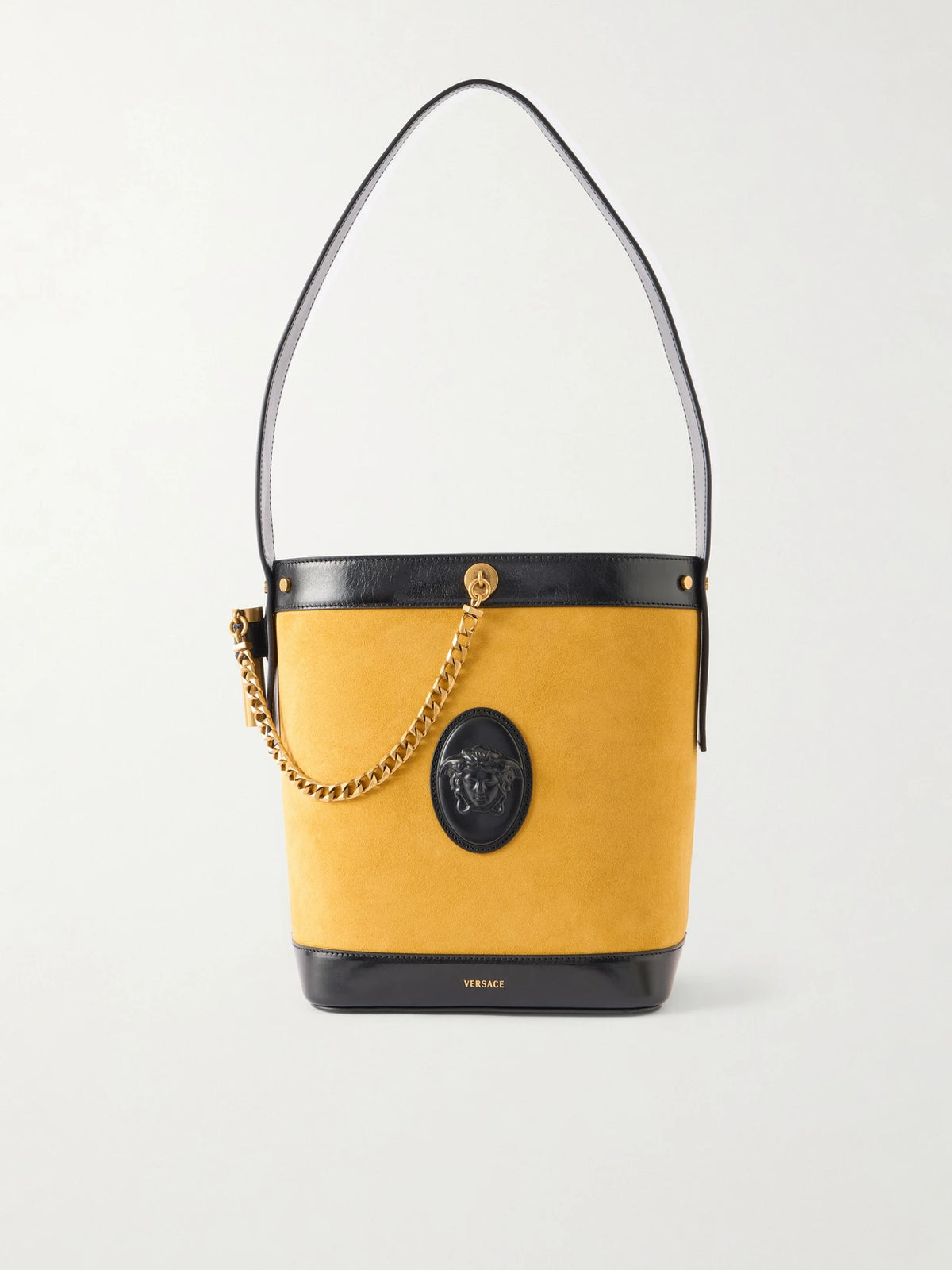 Pivot Logo-appliquéd Small Leather Bucket Bag