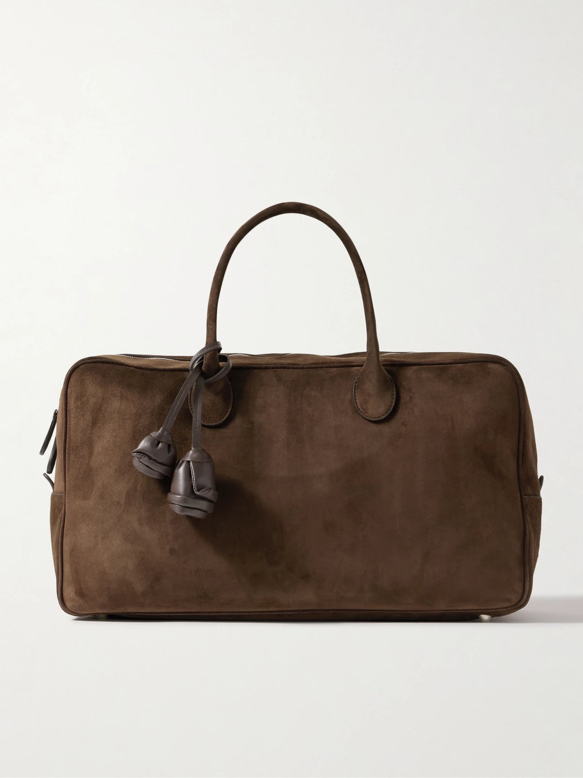 Brigitte Large Leather-trimmed Suede Tote