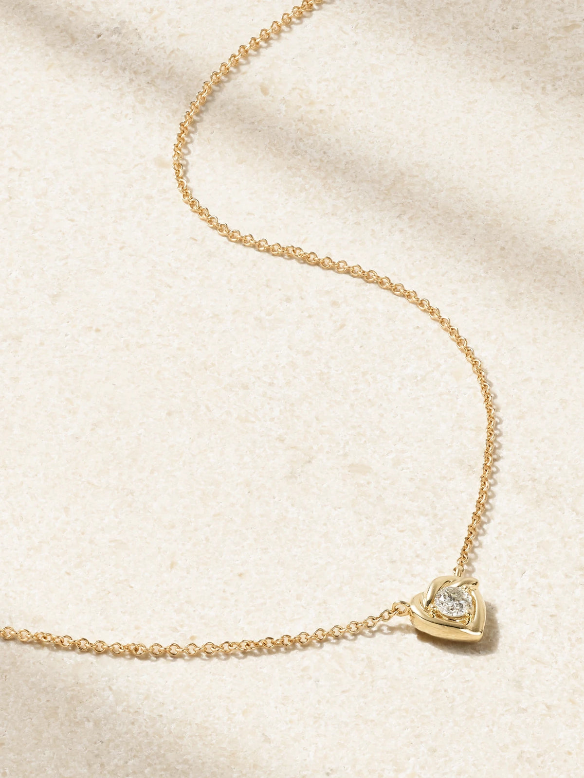 Tie The Knot 10-karat Gold Diamond Necklace