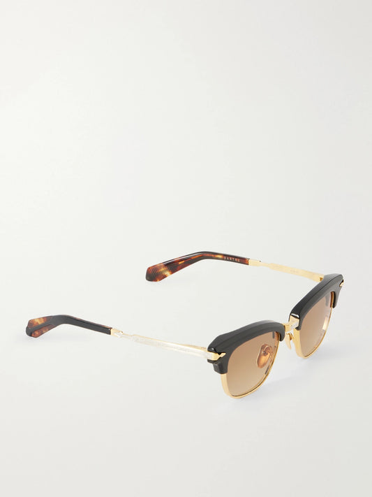 Sartre Round-frame Acetate And Metal Sunglasses