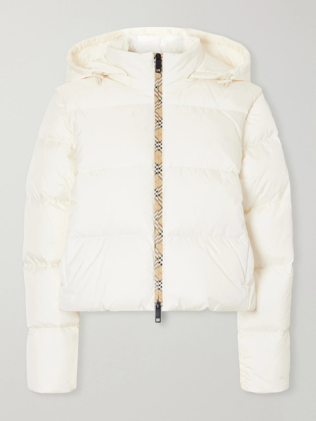 Burberry Ireland Hybrid Check-trimmed Shell Down Jacket