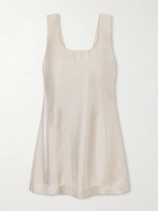 Image of Dresses. Product name - Eloise Satin Mini Dress in Cream colour by brand - KALLMEYER