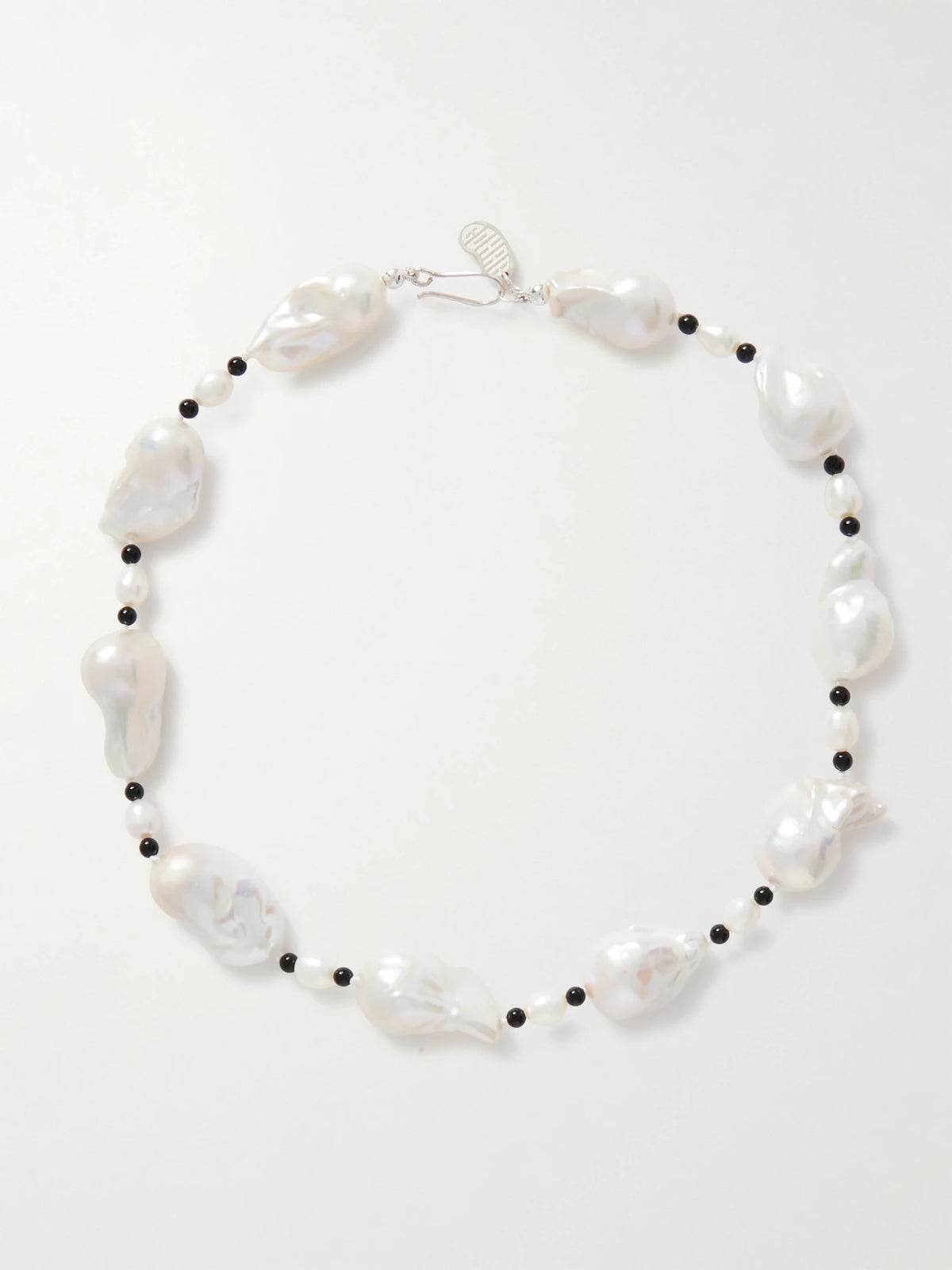 Host Silver, Pearl And Onyx Necklace