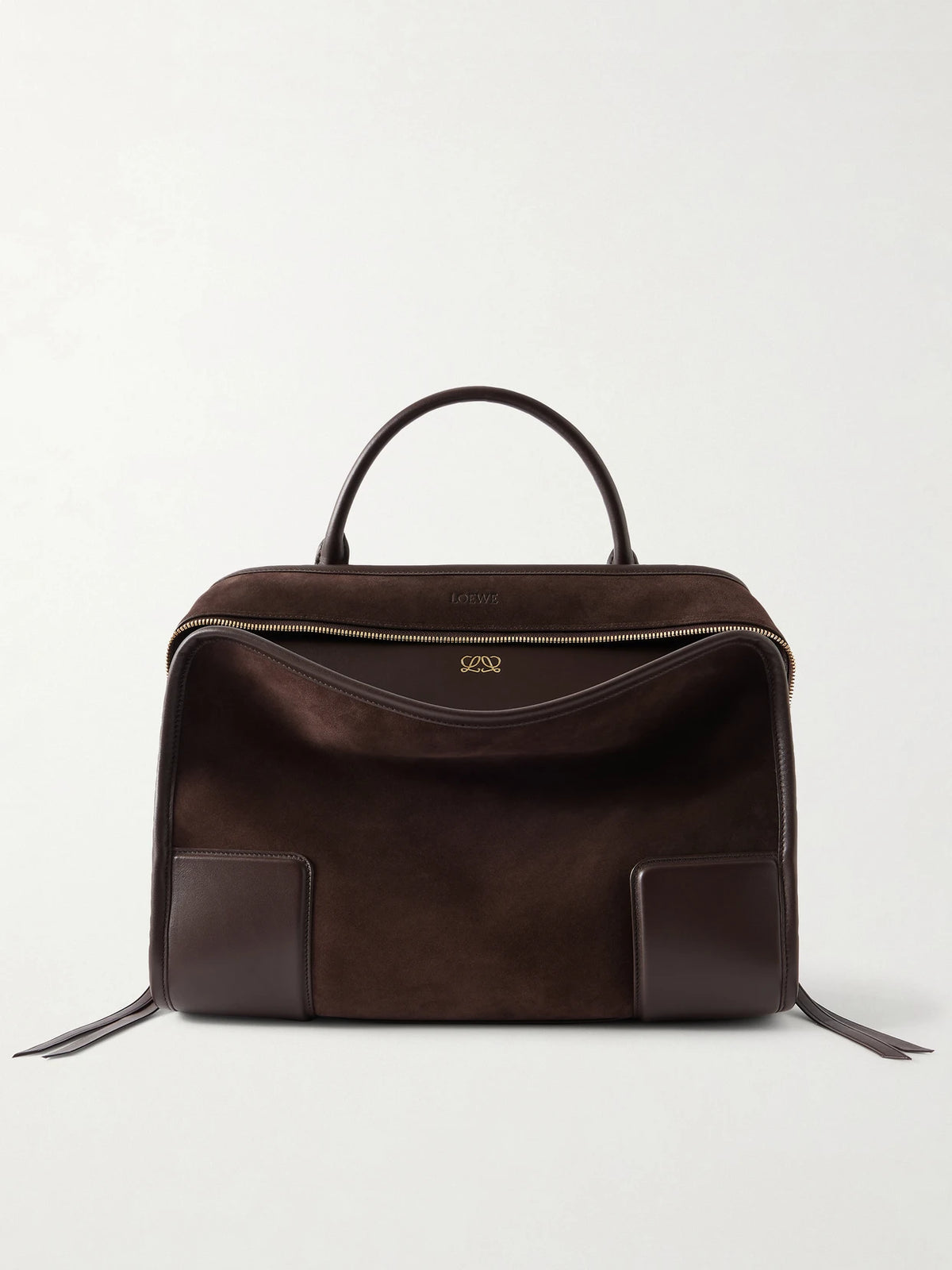 Amazona Leather-trimmed Suede Tote