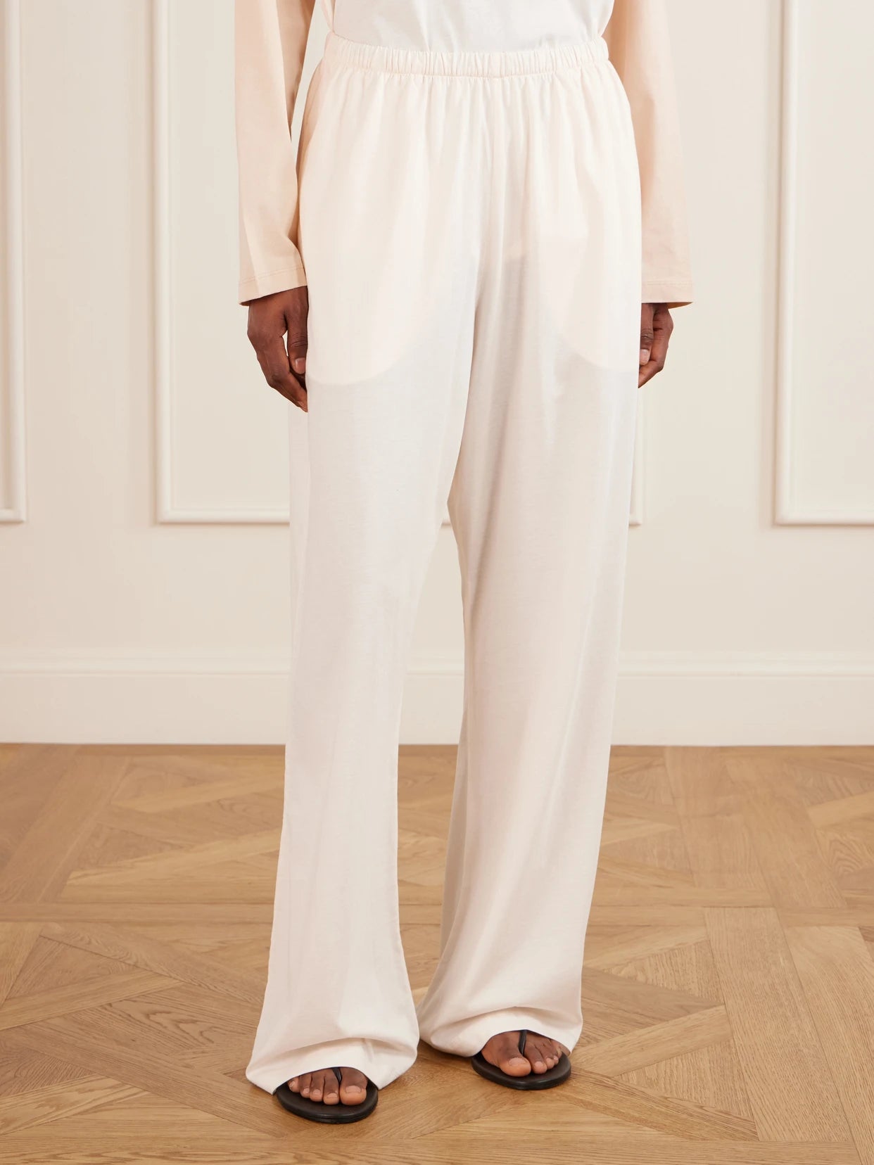 Cotton Pajama Wide-leg Pants