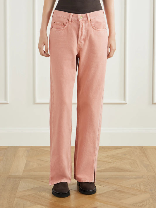 B SIDES Charlot Split Hem Mid-rise Wide-leg Jeans