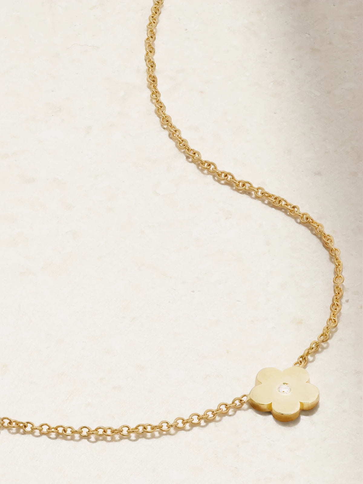 Mini Daisy 18-karat Gold Diamond Necklace