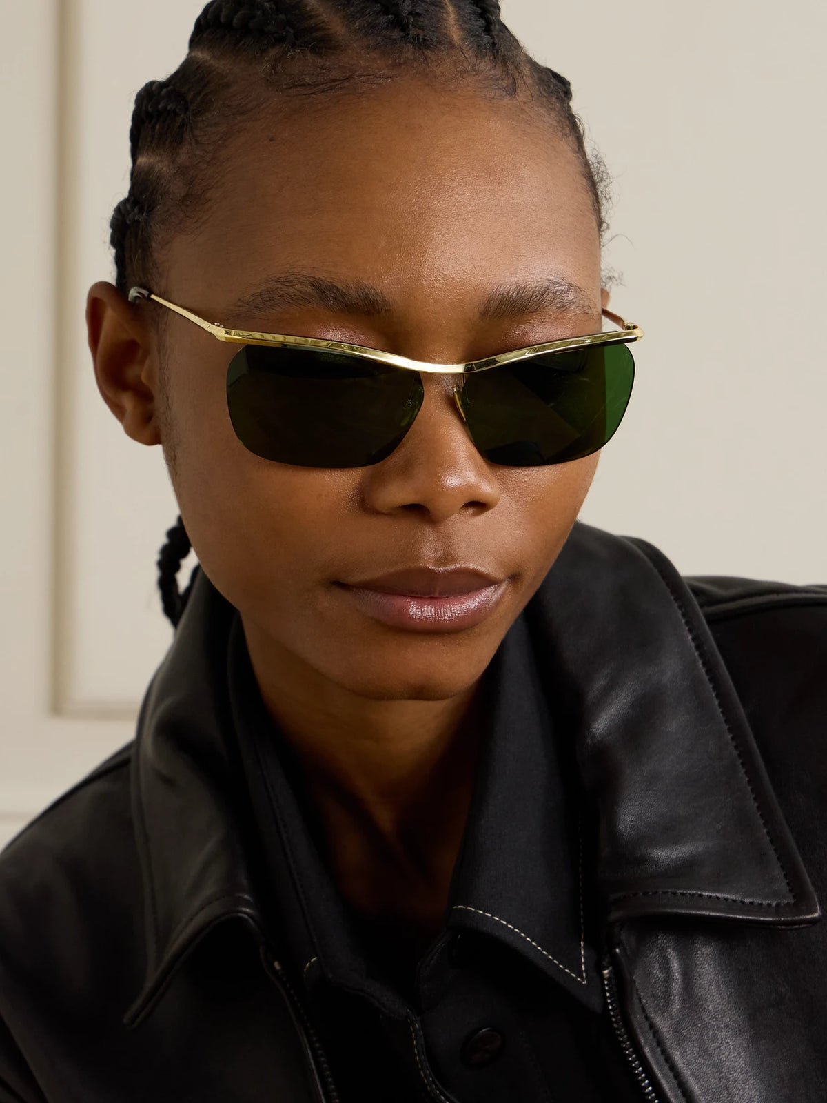 Image of Sunglasses. Product name - Square-frame Gold-tone Sunglasses in Multi colour by brand - CELINE Eyewear