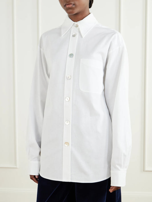 Les Vacances D'Irina Gathered Cotton Shirt