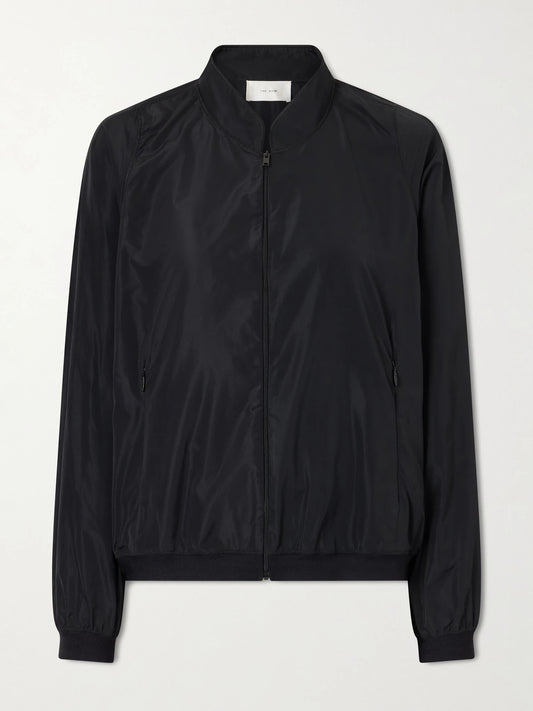 Image of Coats & Jackets. Product name - Odeon Shell Bomber Jacket in Black colour by brand - The Row