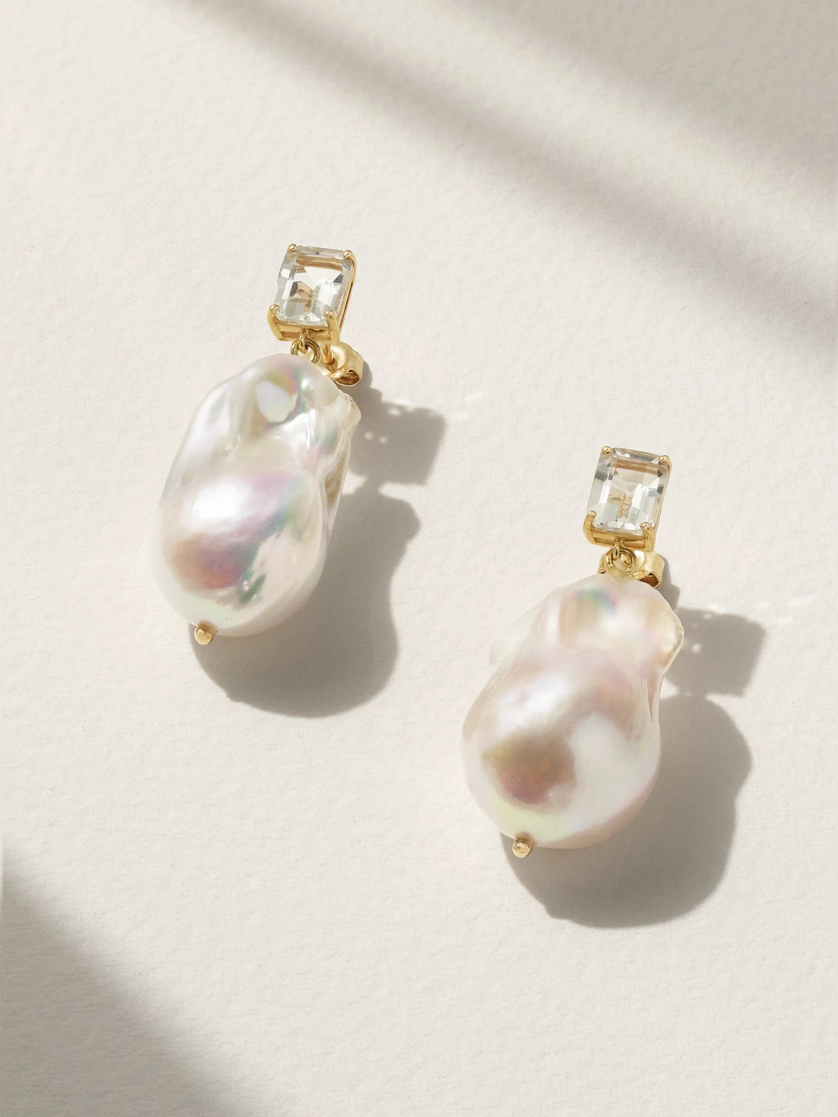 14-karat Gold, Pearl And Amethyst Earrings
