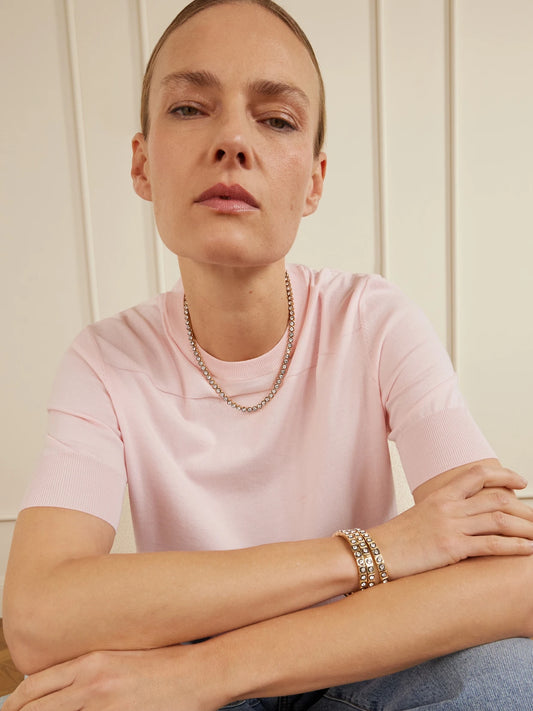 Image of Bracelets. Product name - The Royal Set Of Three Gold-tone, Enamel And Crystal Bracelets in Multi colour by brand - Roxanne Assoulin