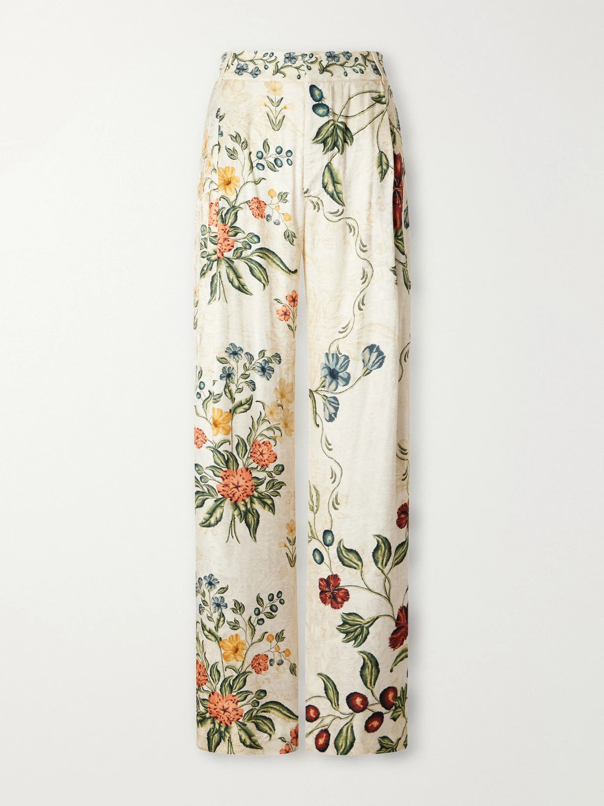 Agua by Agua Bendita Virtud Isolda Floral-jacquard Straight-leg Pants