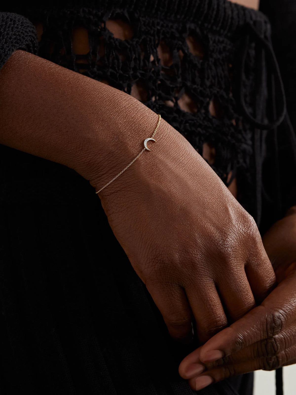 Image of Bracelets. Product name - Mini Carson 18-karat Gold Diamond Bracelet in Multi colour by brand - Jennifer Meyer