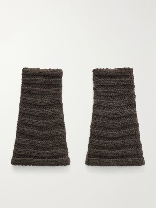 LISA YANG Zarie Ribbed Cashmere Fingerless Gloves