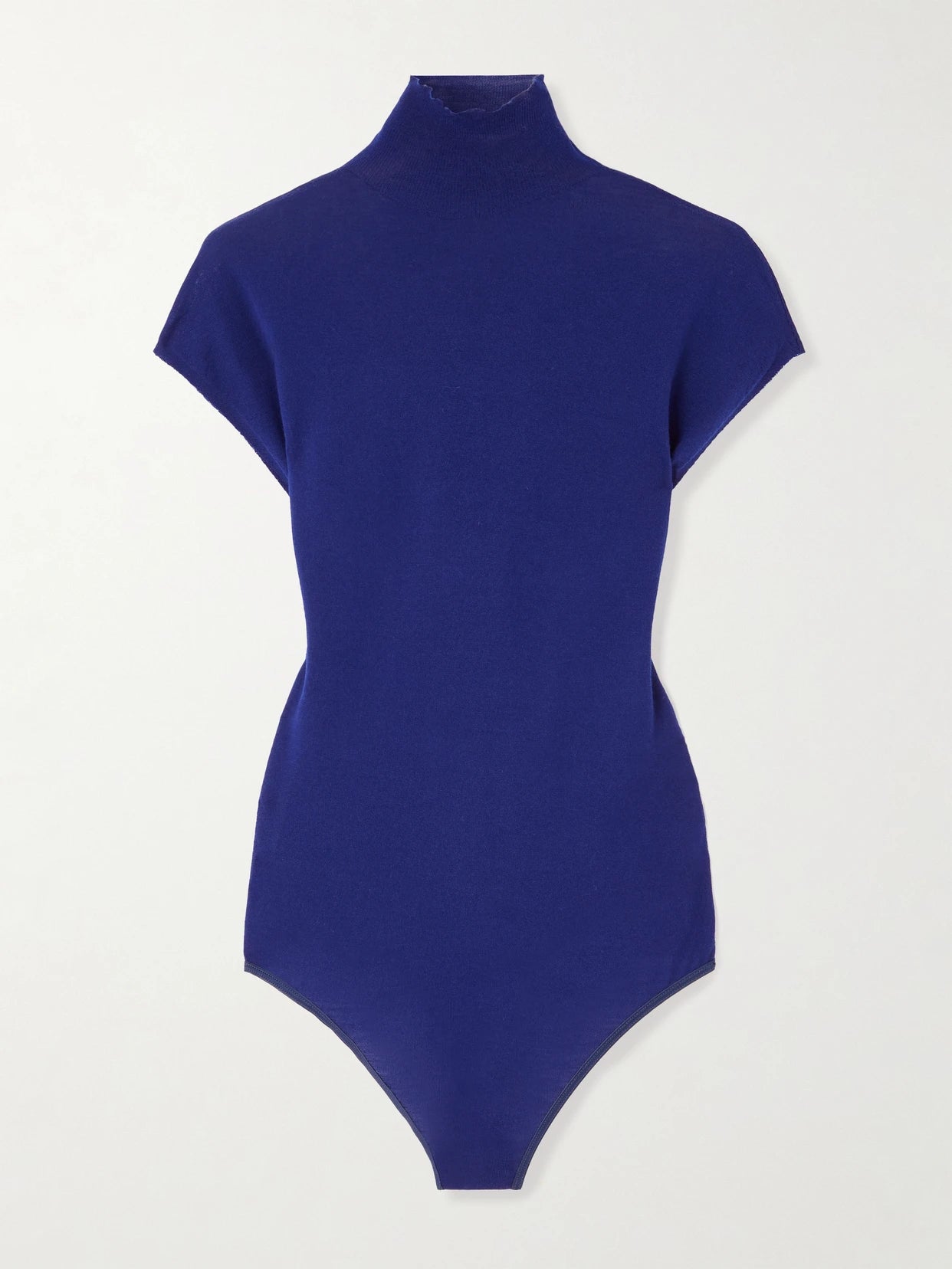Image of Bodysuits. Product name - Turtleneck Wool-blend Jersey Bodysuit in Purple colour by brand - Alaïa