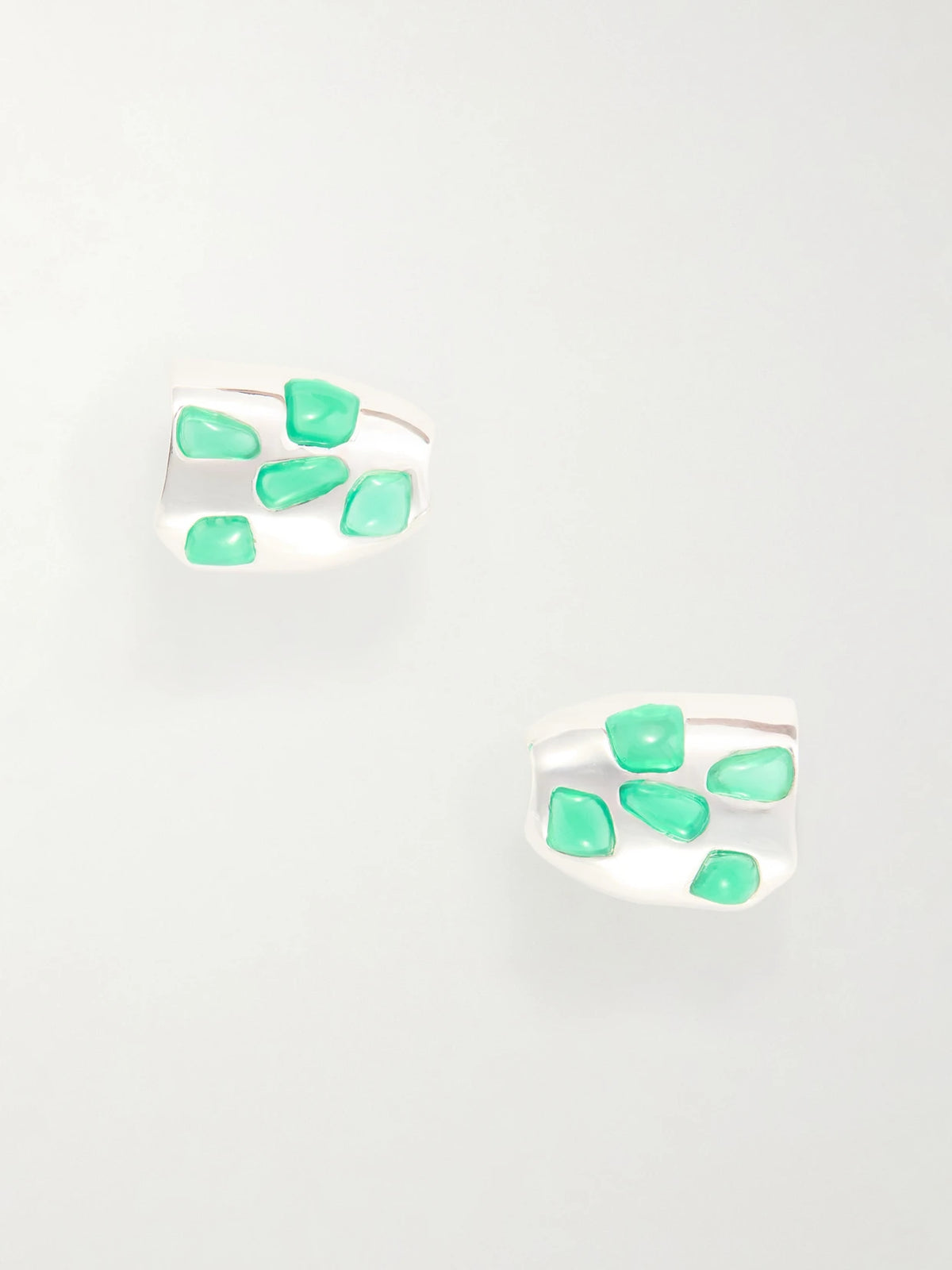 Completedworks Cobblestones Silver-plated Resin Earrings