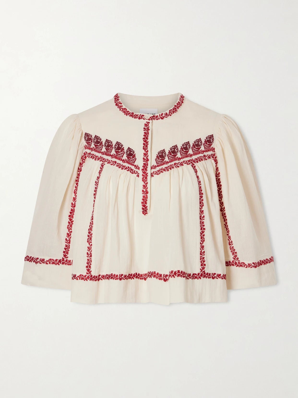 Juline Embroidered Organic Cotton Shirt