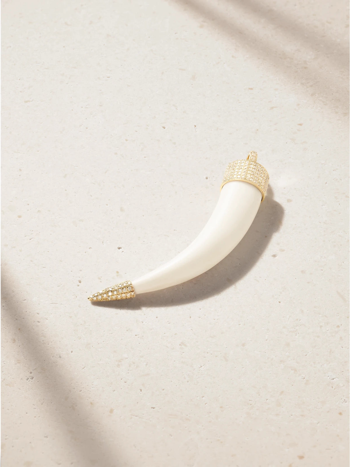 14-karat Gold, Diamond And Bone Pendant