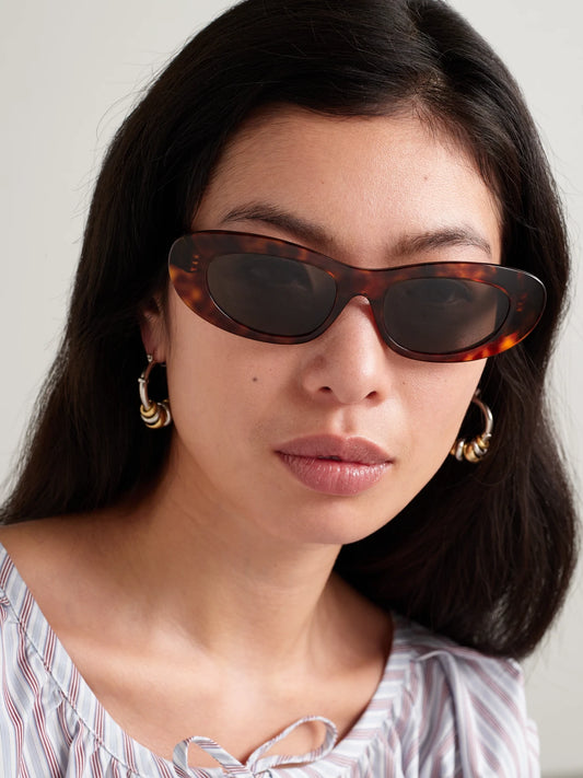 Image of Sunglasses. Product name - Cat-eye Tortoiseshell Acetate Sunglasses in Multi colour by brand - CELINE Eyewear