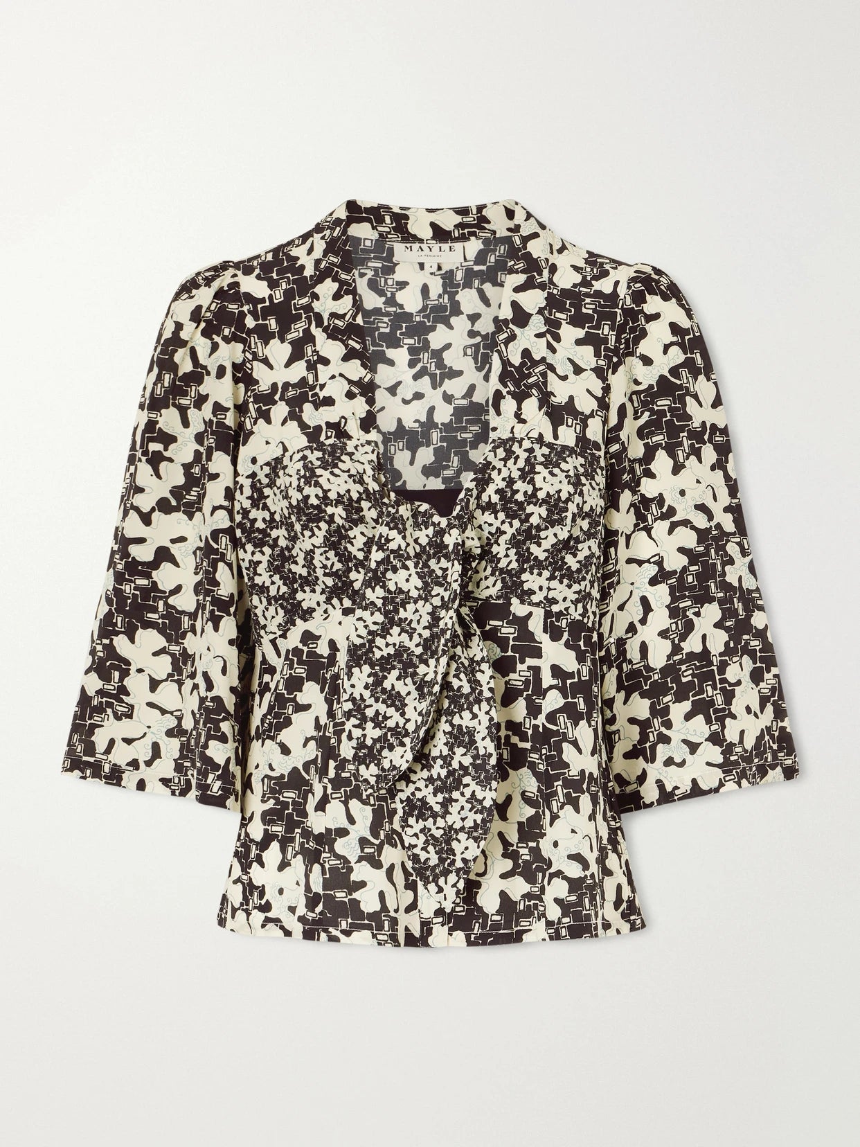 Kazu Floral-print Silk Top