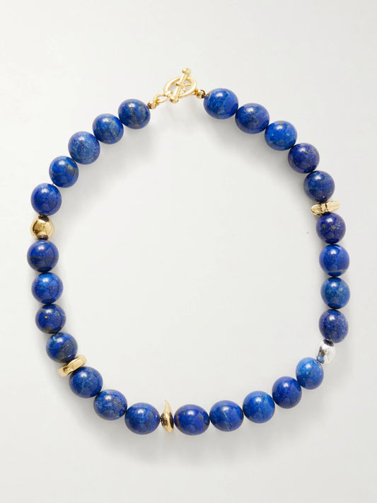 Helen Gold-plated Lapis Lazuli Necklace