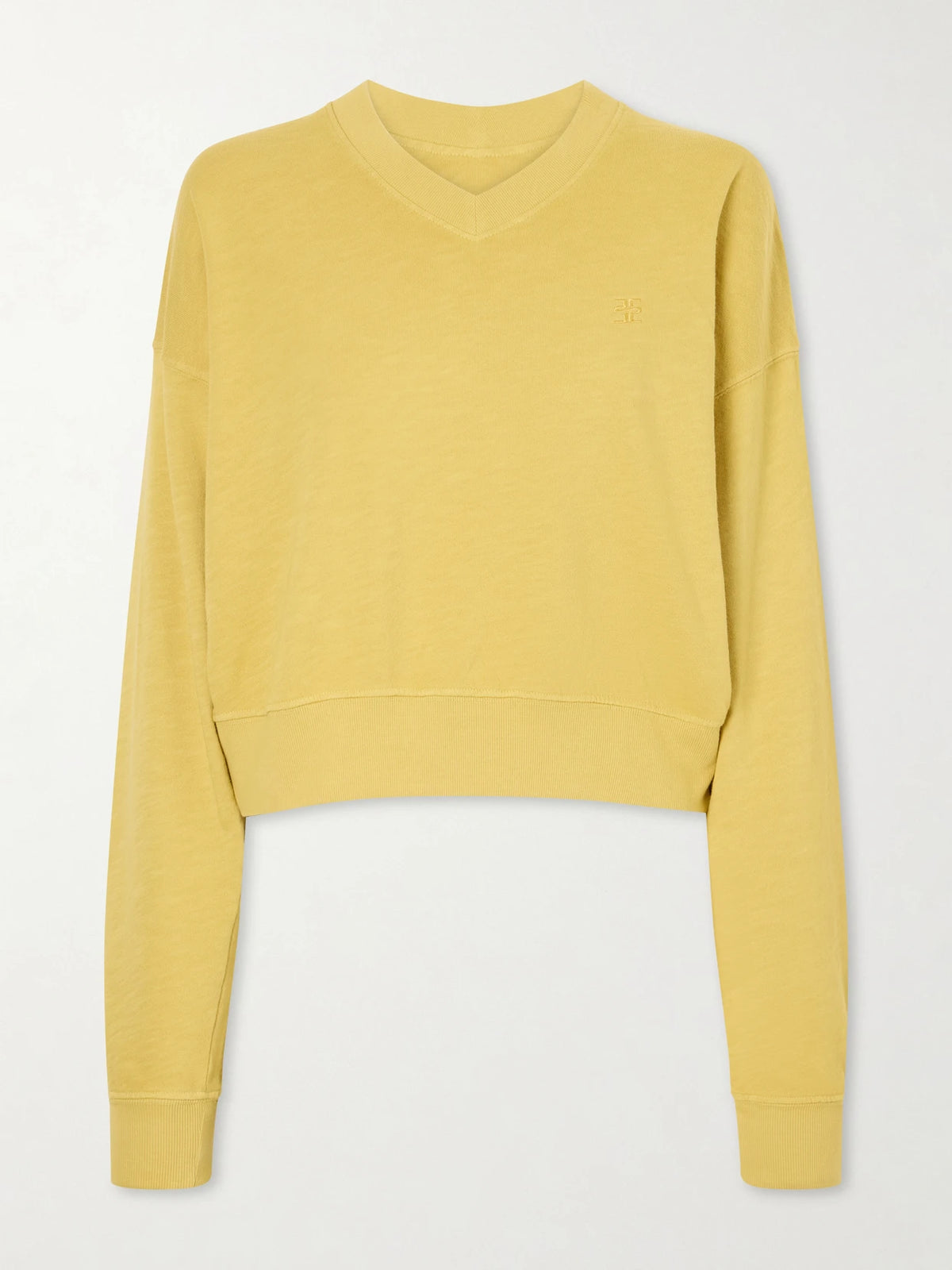Cropped Cotton-jersey Sweater