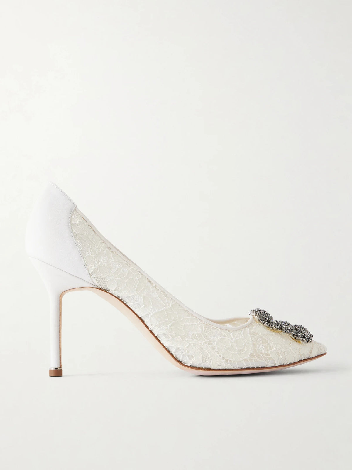 Hangisi 90 Crystal-embellished Corded Lace Pumps
