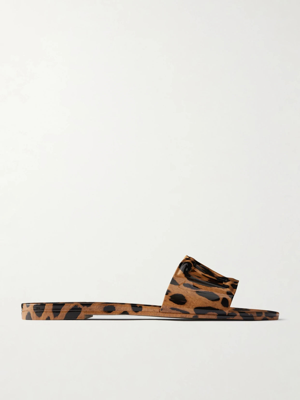 Bianca Logo-embossed Leopard-print Rubber Flats